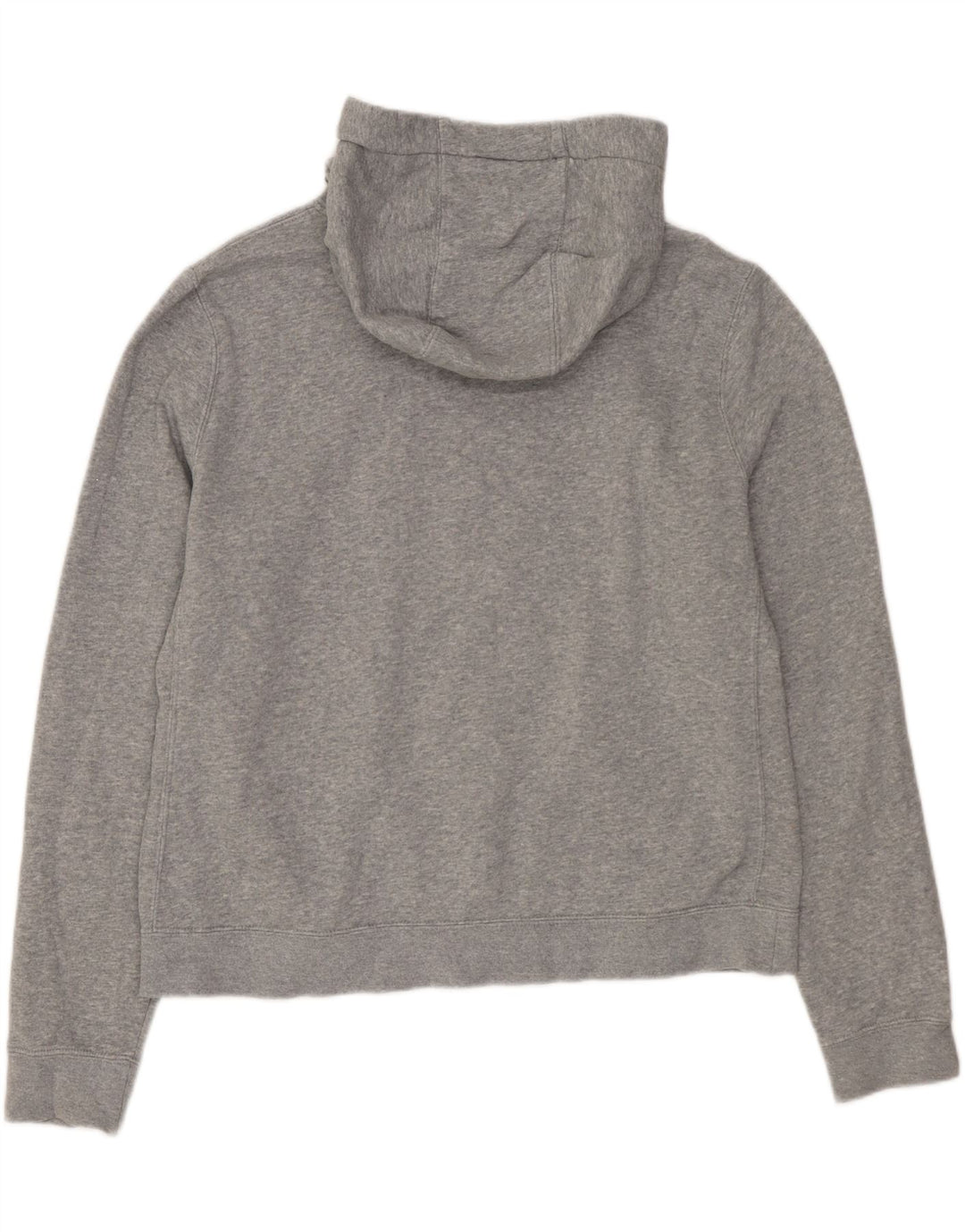 Nike Damen Kapuzenpullover UK 14 Mittelgrau gefleckte Baumwolle