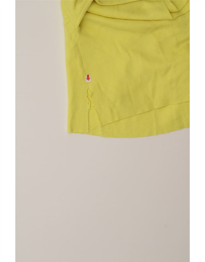 ZARA Womens Crop Top Long Sleeve UK 14 Medium Yellow Vintage Zara and Second-Hand Zara from Messina Hembry 