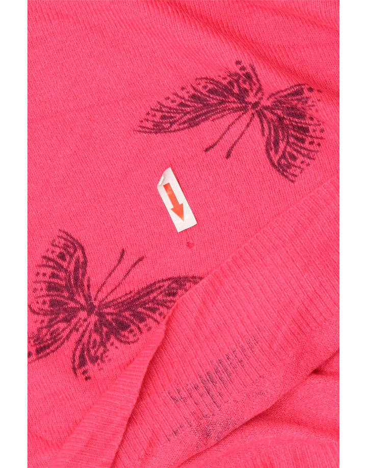 Marks & Spencer Damen-Pullover mit Rundhalsausschnitt, Gr. 12, mittelrosa Schmetterling