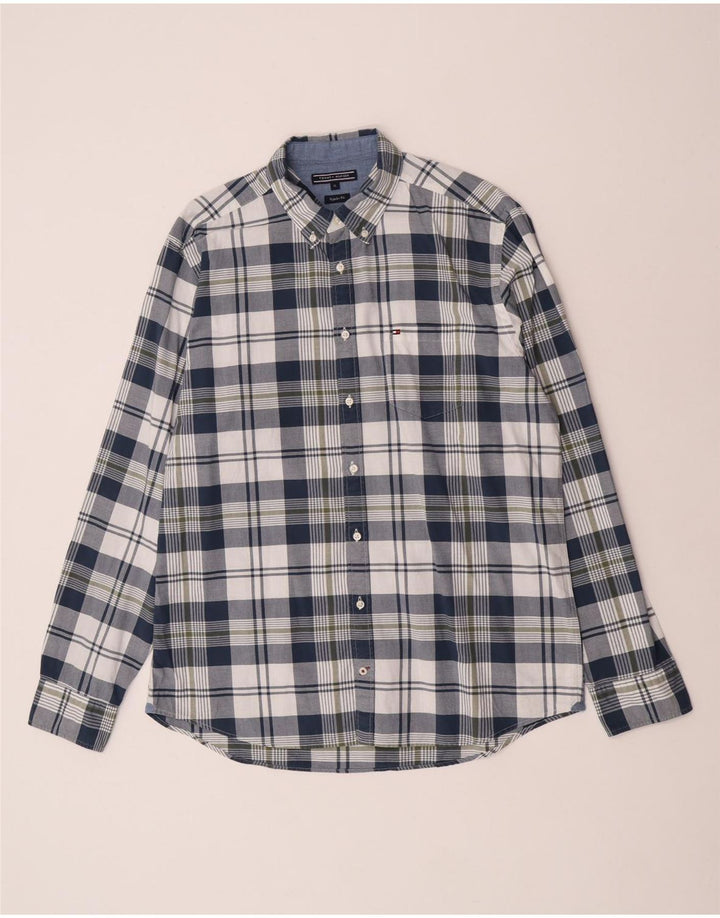 Tommy Hilfiger Herren Regular Fit Hemd XL Marineblau kariert