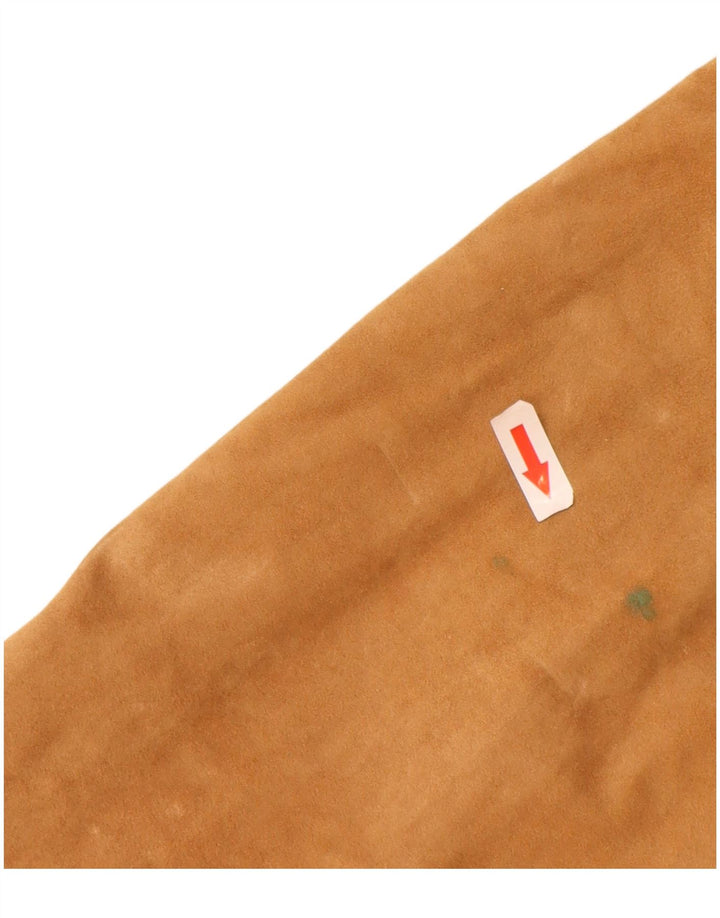 Stefanel Damen Wildleder-Wickelrock IT 44 Medium W28 Braunes Leder