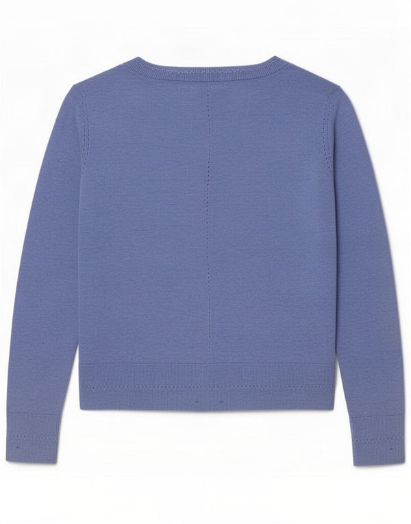 White Stuff Damen-Cardigan-Pullover UK 10 Small Blue Meled Cotton