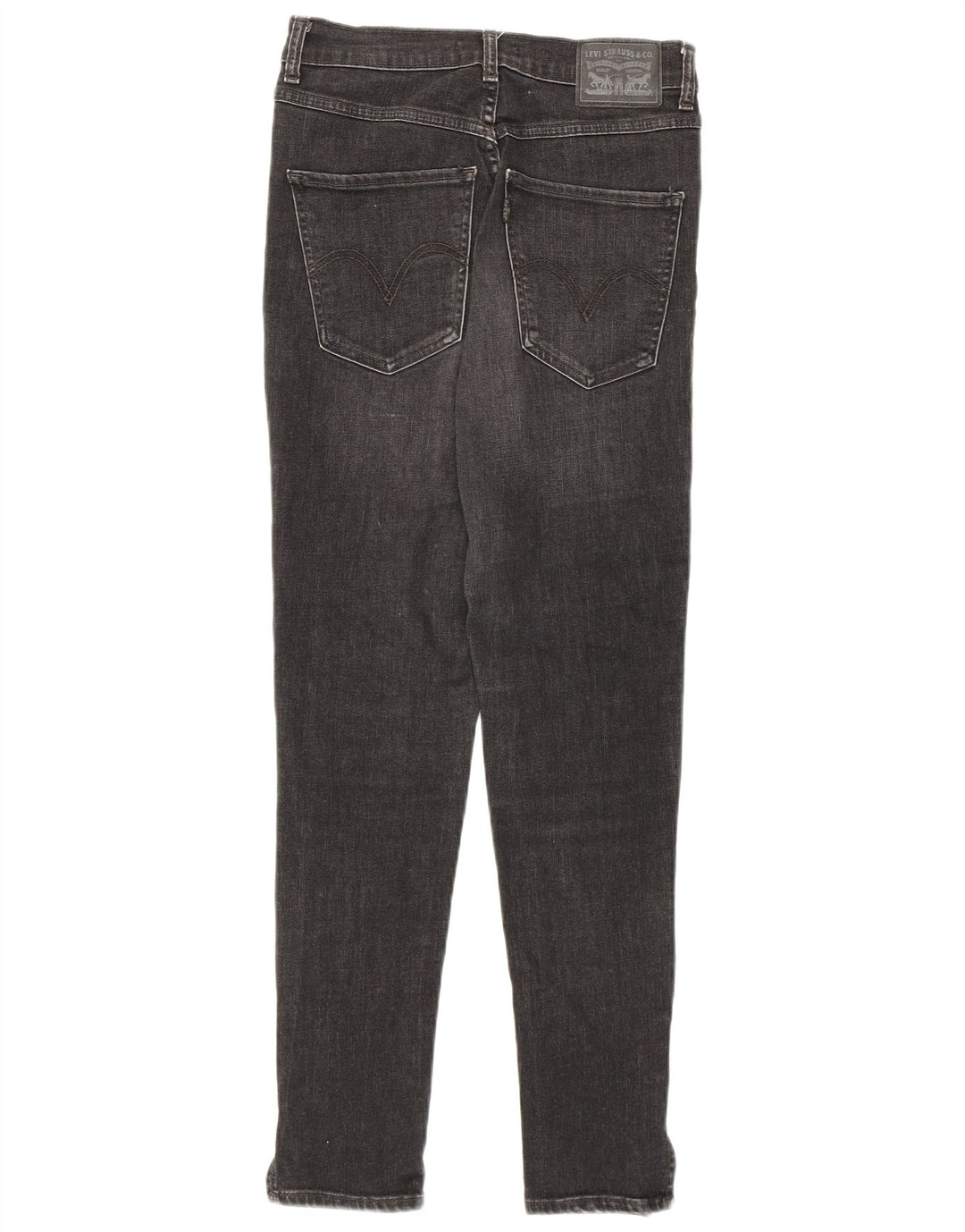 Levi's Damen Distressed Skinny Jeans W27 L27 Schwarze Baumwolle