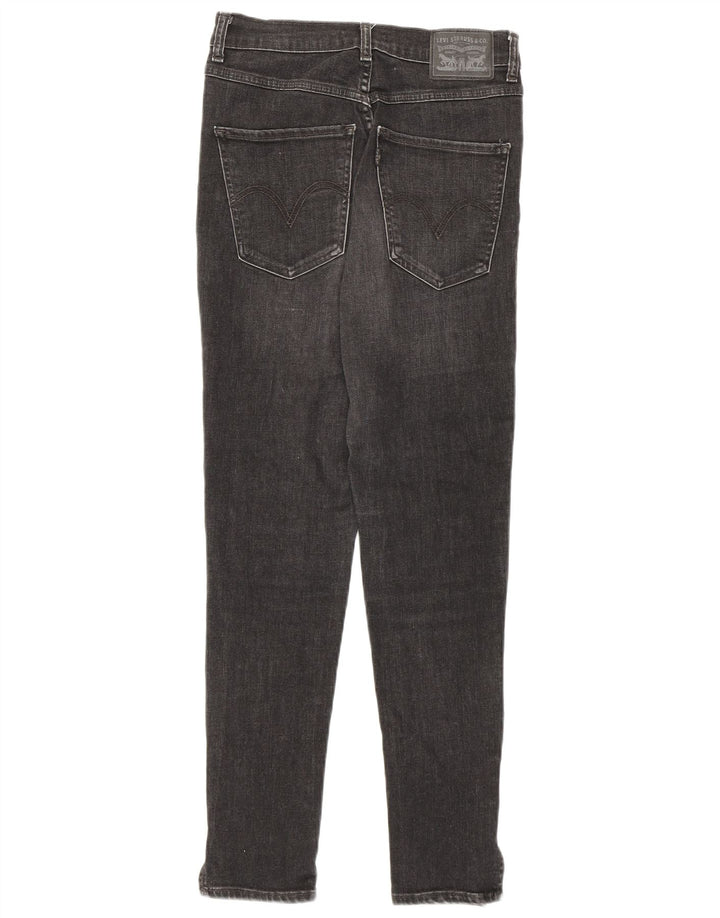 Levi's Damen Distressed Skinny Jeans W27 L27 Schwarze Baumwolle