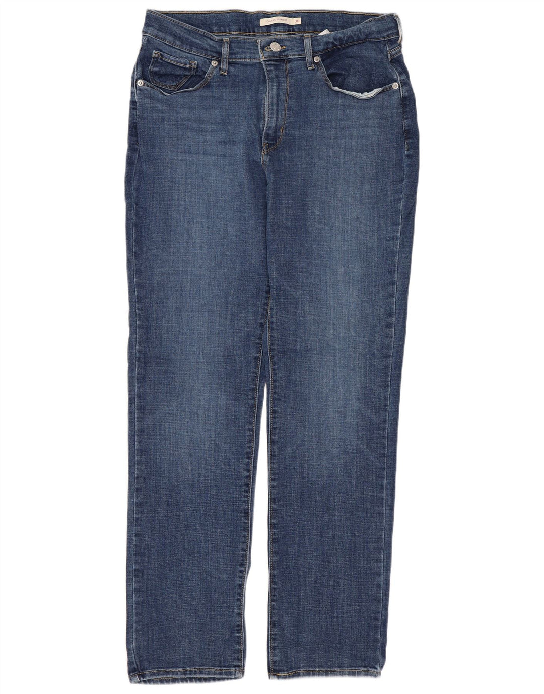 LEVI'S Damen-Jeans mit klassischer Passform, gerade Passform, US 10, Größe L, W30, L30, Blau