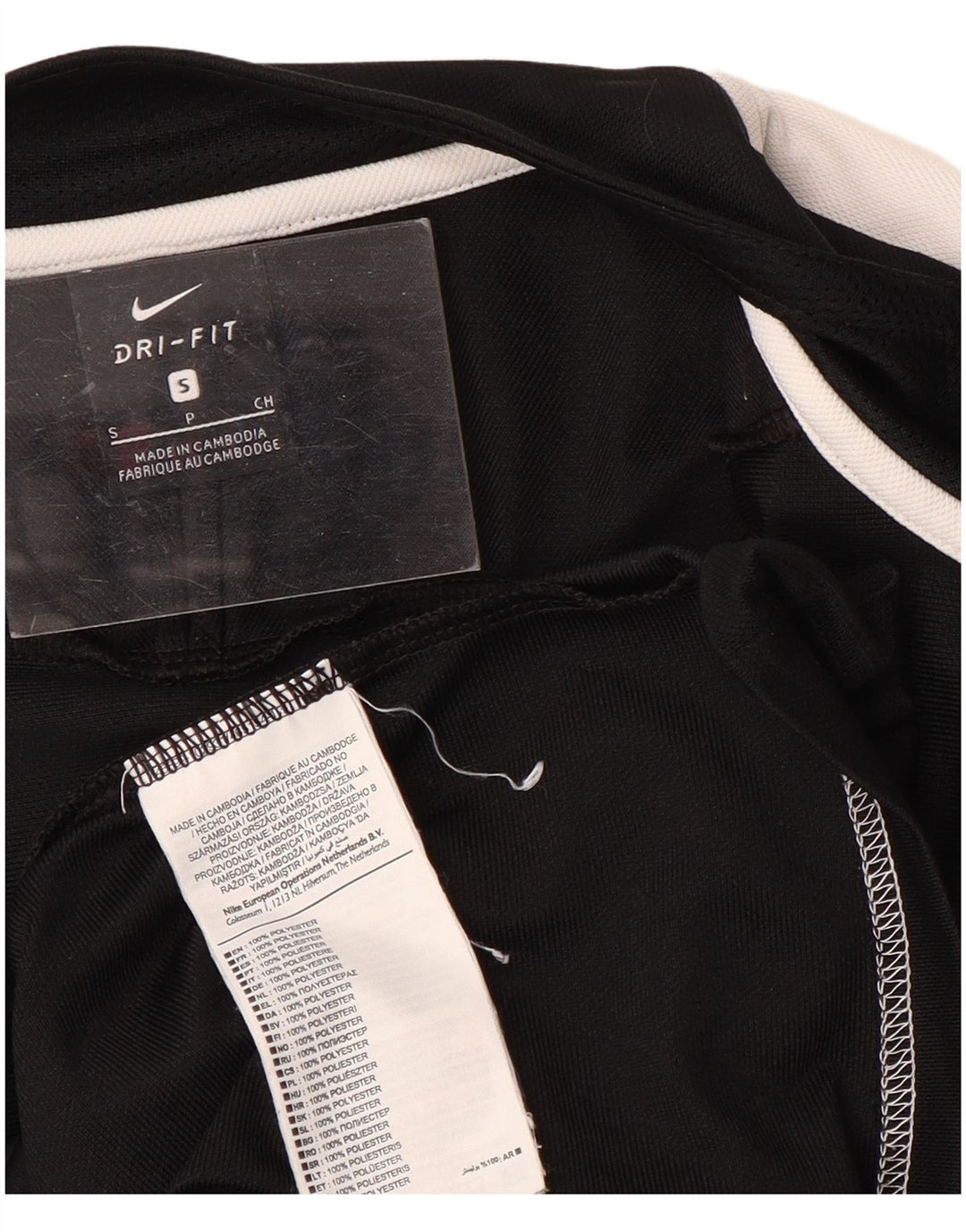 Nike Herren-Trainingsanzugoberteil, Jacke, Größe S, Schwarz, Farbblock-Polyester, Sport