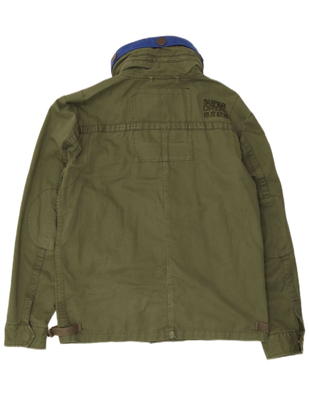 Superdry Herren Utility-Jacke UK 38 Mittelgrüne Baumwolle