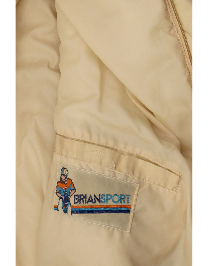 VINTAGE Mens Padded Jacket IT 50 Large Beige Polyester Vintage Vintage and Second-Hand Vintage from Messina Hembry 