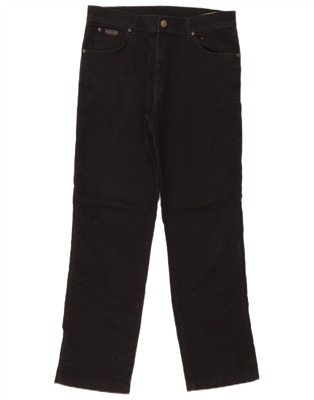 Wrangler Herren Straight Jeans W33 L31 Schwarze Baumwolle