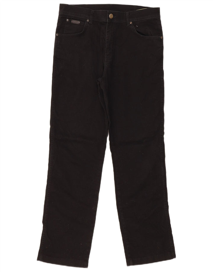 Wrangler Herren Straight Jeans W33 L31 Schwarze Baumwolle