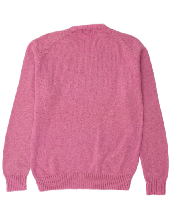 KAPPA Herren-Pullover mit Rundhalsausschnitt, große rosa Wolle