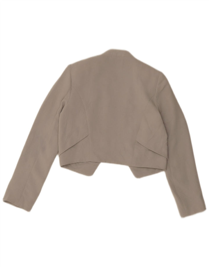 Topshop Damen Bolerojacke UK 8 Small Grau Polyester