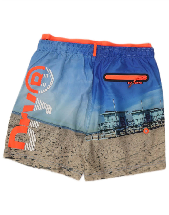 Superdry Herren-Badeshorts mit grafischem und abstraktem Muster, mittelgroß, mehrfarbig
