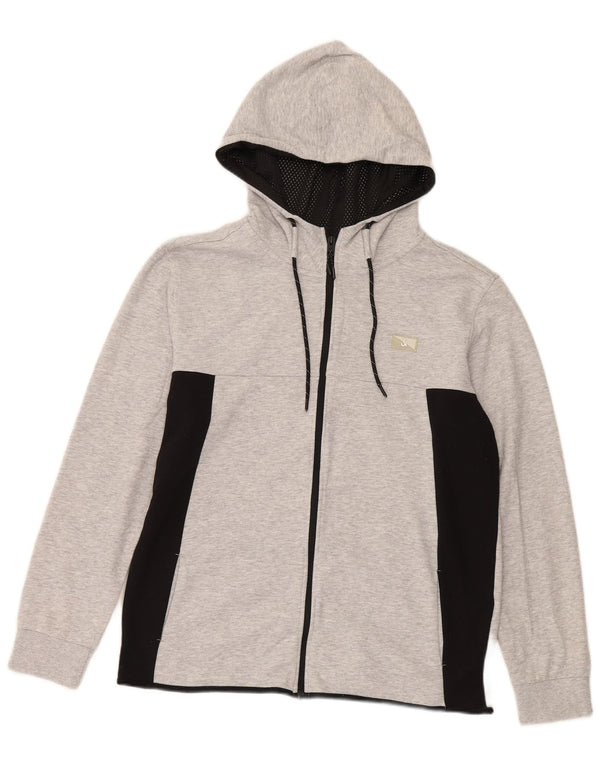 Jack & Jones Herren-Kapuzenpullover mit schmaler Passform, XL, grau, Farbblock-Polyester