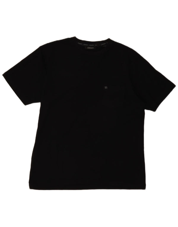 DKNY Mens T-Shirt Top Large Black Cotton