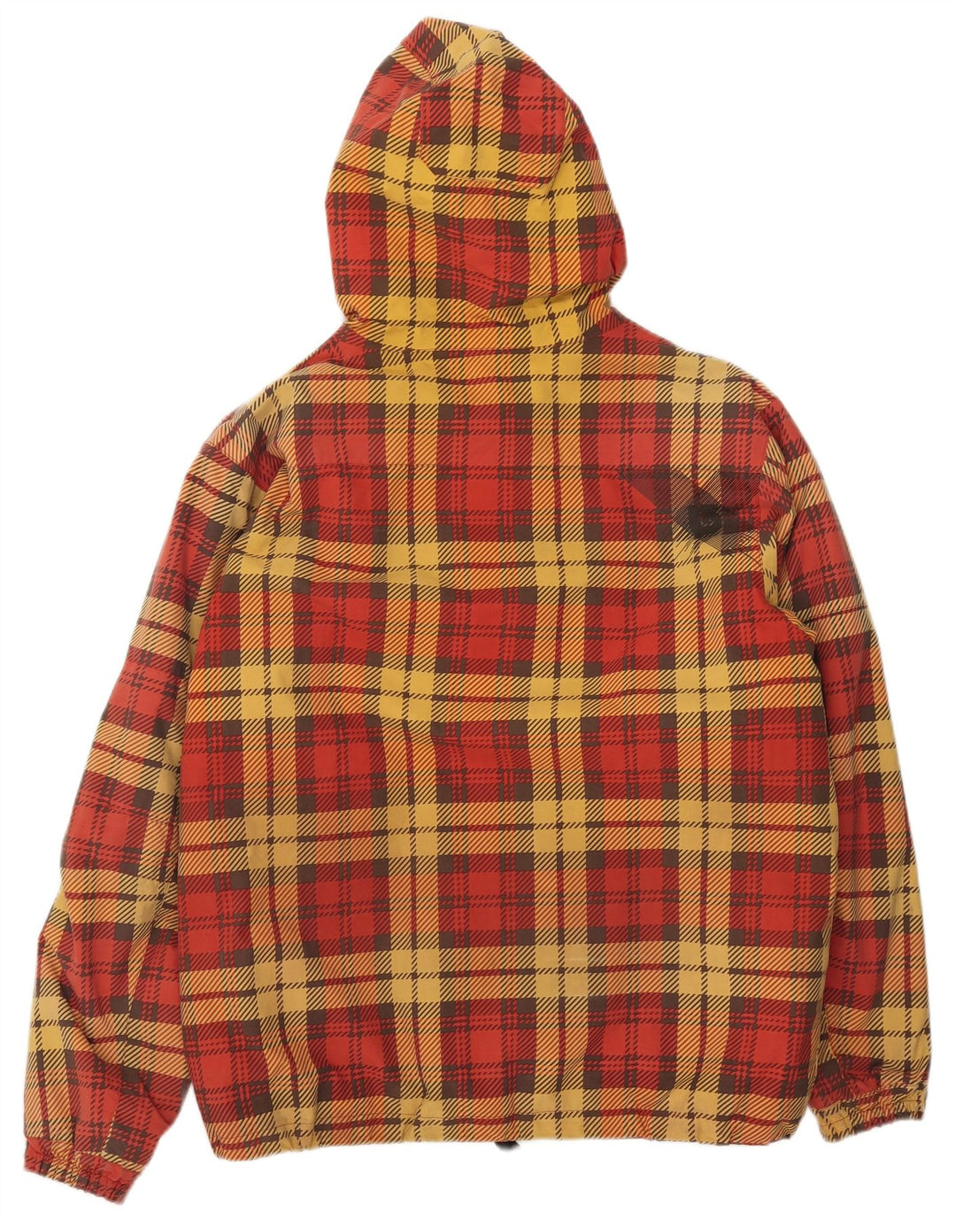 Burton Herren-Skijacke mit Kapuze, UK 38, Mittelrot kariert, Polyester