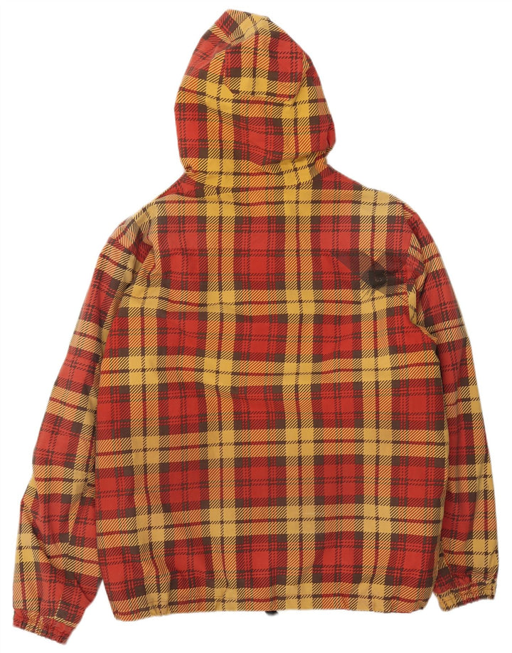Burton Herren-Skijacke mit Kapuze, UK 38, Mittelrot kariert, Polyester