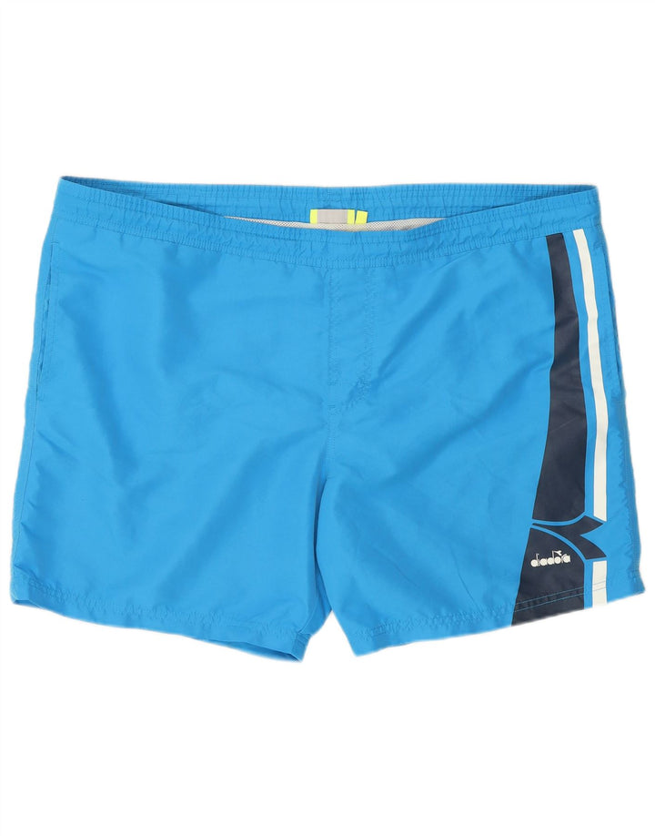Diadora Herren-Badeshorts 2XL, blaues Colourblock-Polyester