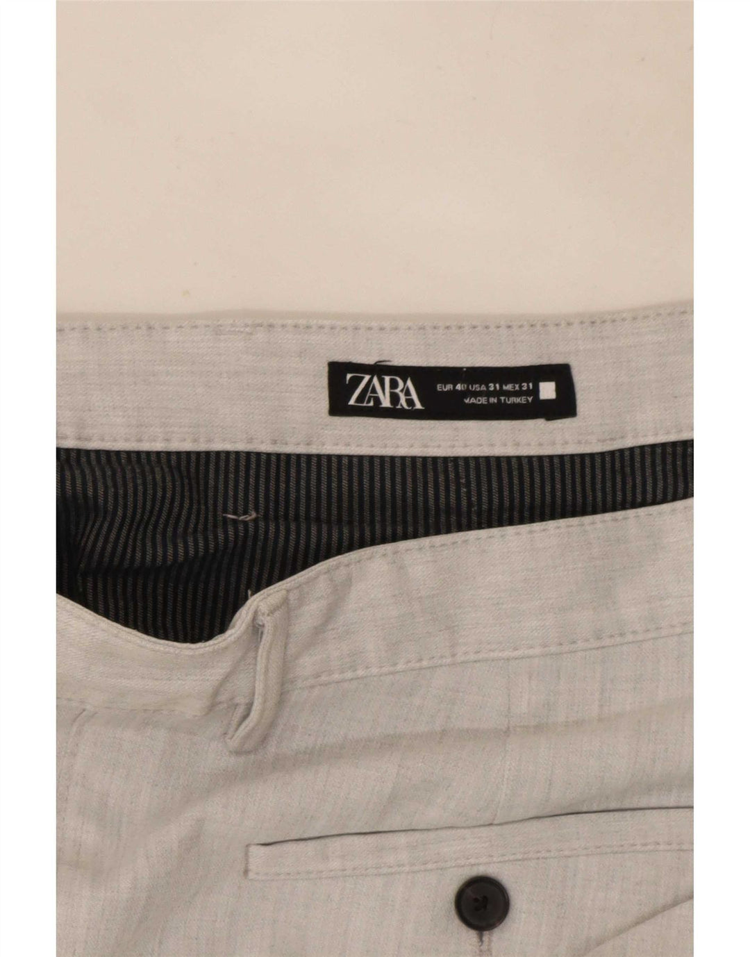 Zara Slim Chino-Hose für Herren, EU 40, M, W31, L28, Grau
