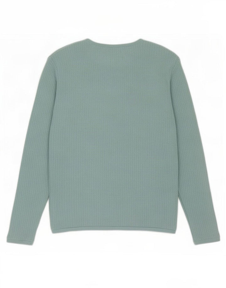 Zara Herren-Pullover mit Rundhalsausschnitt, XL, Türkis