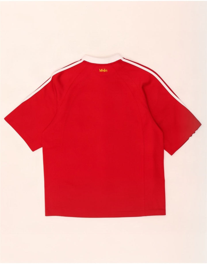 Adidas Herren Zurich Graphic T-Shirt Top Mittelrotes Colourblock-Polyester