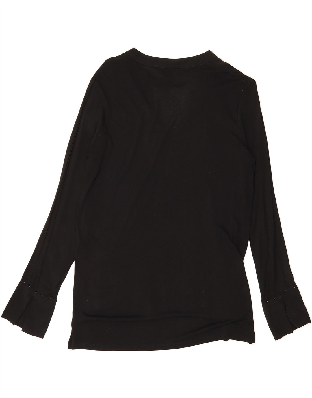MASSIMO DUTTI Womens Front Tie Shirt Blouse UK 10 Small Black Floral Vintage Massimo Dutti and Second-Hand Massimo Dutti from Messina Hembry 