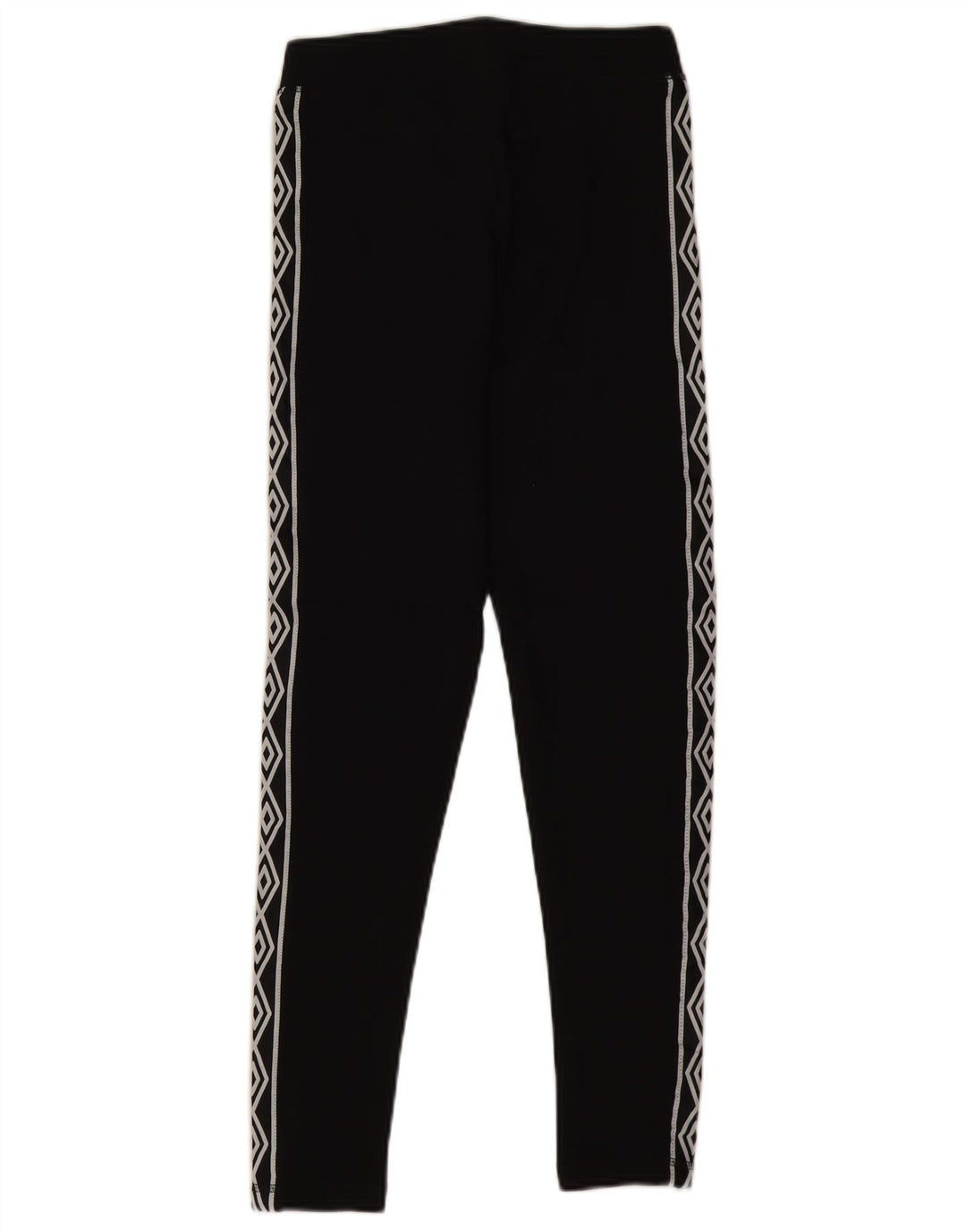 Umbro Womens Graphic Leggings UK 10 Small Schwarz Baumwolle