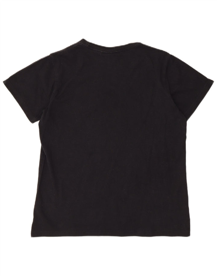 ADIDAS Herren Grafik T-Shirt Top Medium Schwarz Baumwolle