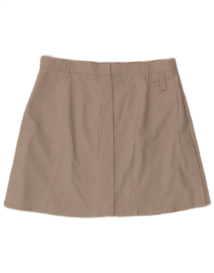 Vintage Damen Minirock Medium W28 Beige Polyester