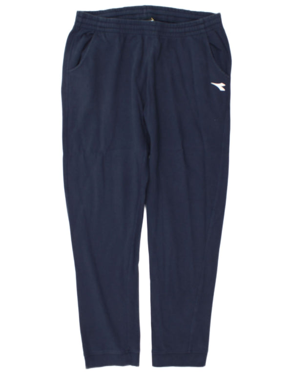 Diadora Herren-Trainingshose, Jogginghose, 2XL, Marineblau, Baumwolle