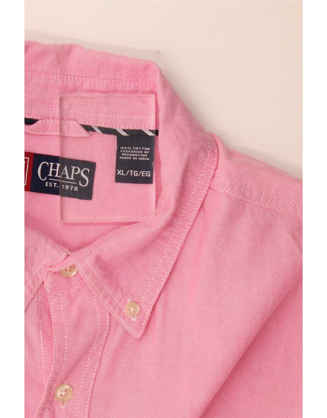 Chaps Herrenhemd XL Rosa Baumwolle