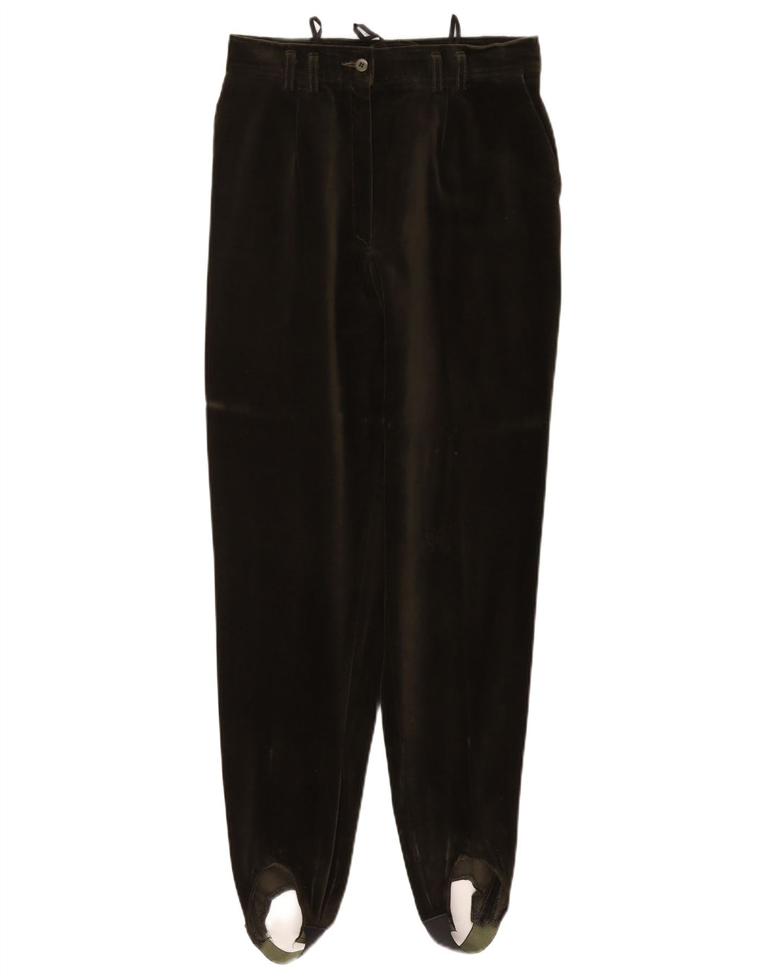 VINTAGE Damen Steigbügel-Samthose EU 40 Medium W27 L29 Grüne Baumwolle