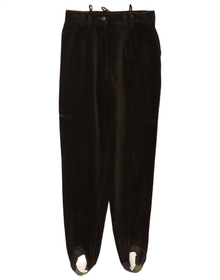 VINTAGE Damen Steigbügel-Samthose EU 40 Medium W27 L29 Grüne Baumwolle