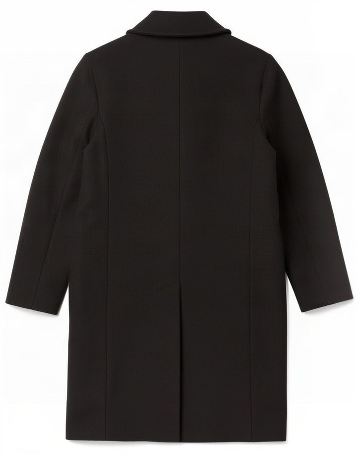 Zara Damen Mantel UK 6 XS Schwarze Wolle