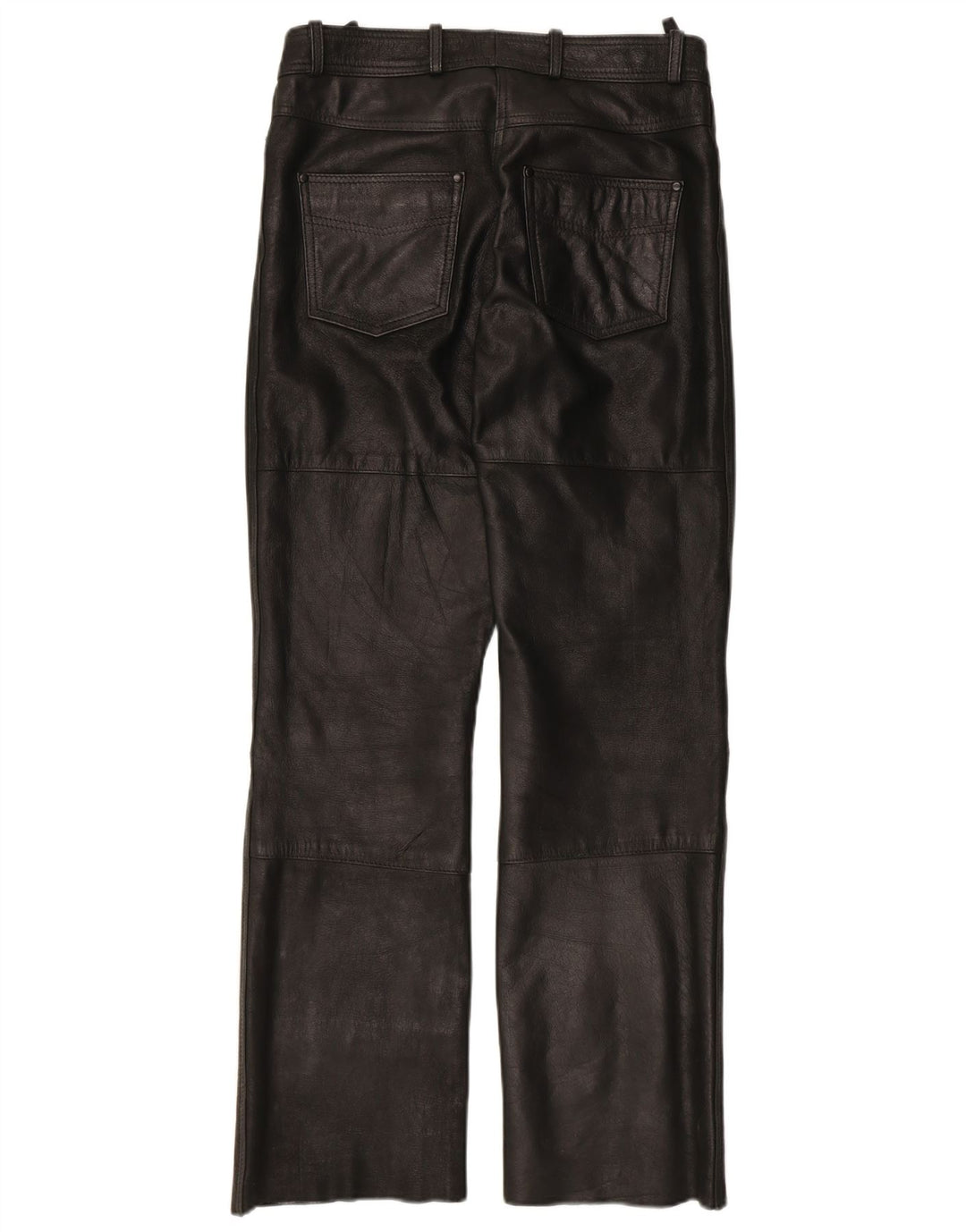 HIGHWAY 1 Gerade Damenhose EU 36 Small W28 L29 Schwarzes Leder