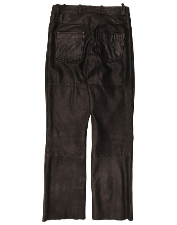 HIGHWAY 1 Gerade Damenhose EU 36 Small W28 L29 Schwarzes Leder