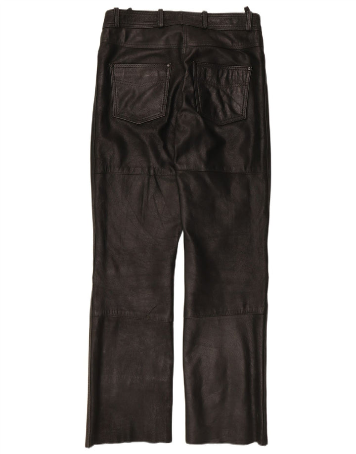 HIGHWAY 1 Gerade Damenhose EU 36 Small W28 L29 Schwarzes Leder