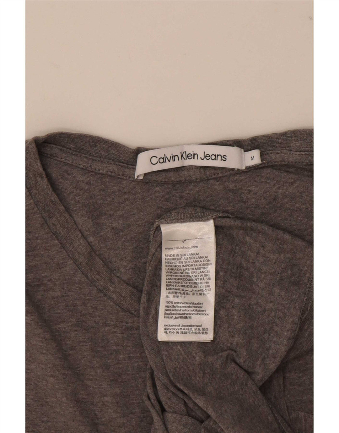 Calvin Klein Jeans Herren Grafik-T-Shirt-Oberteil Mittelgrau