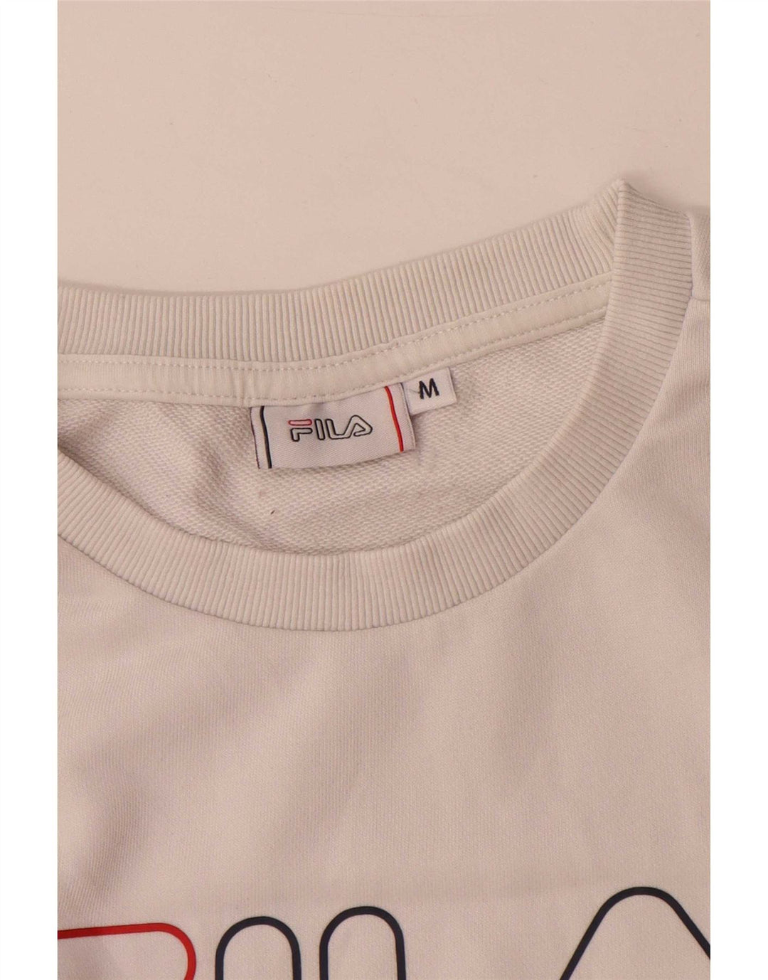 Fila Damen Grafik-Sweatshirt-Pullover UK 14 Mittelweiß