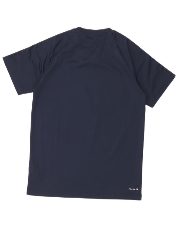 Adidas Herren Climalite T-Shirt Top Small Marineblau Polyester