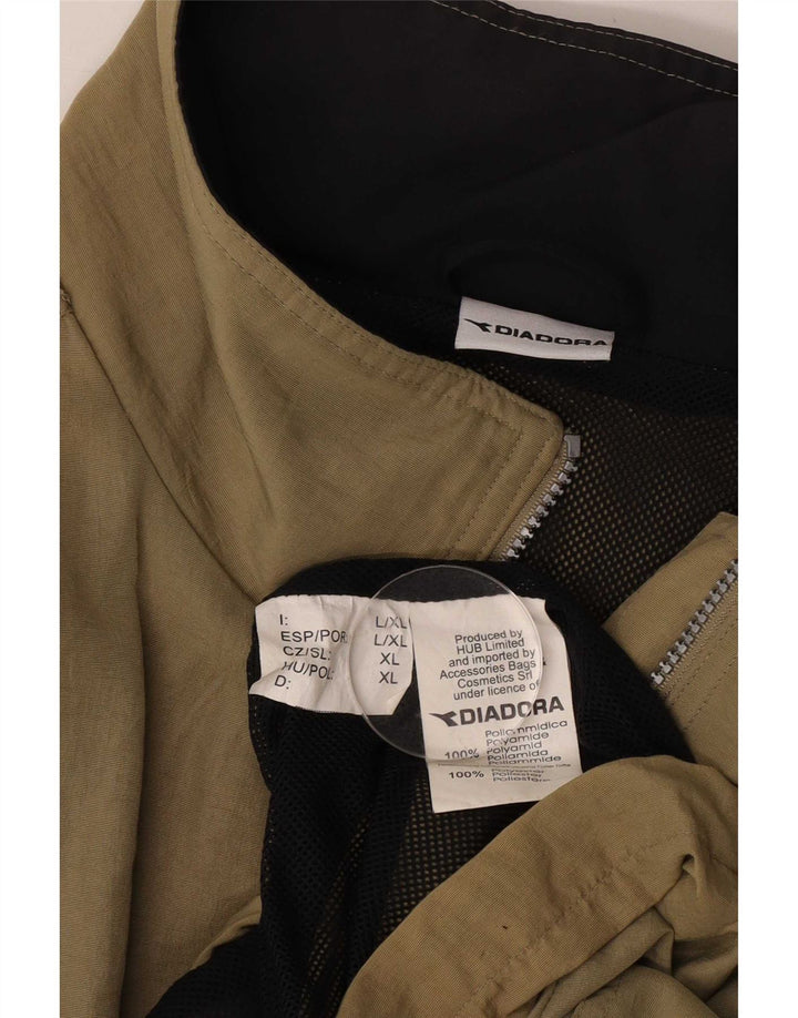 Diadora Herren Regenjacke UK 42 XL Khaki Polyamid