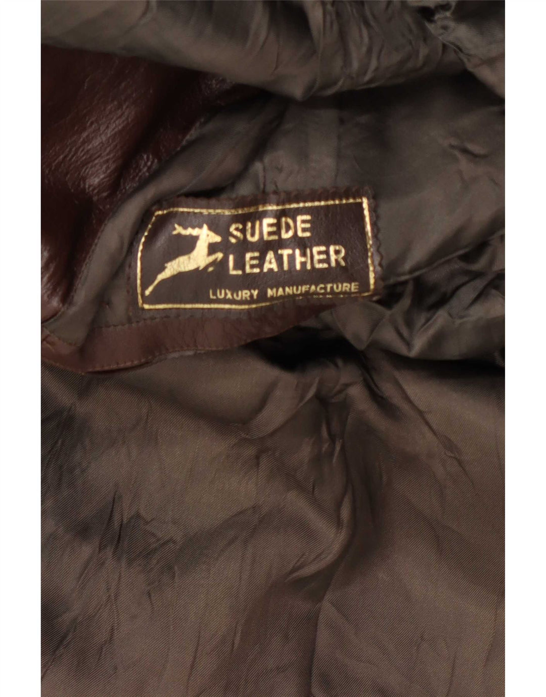 Vintage Herren Zweireihiger Ledermantel UK 36 Small Burgundy
