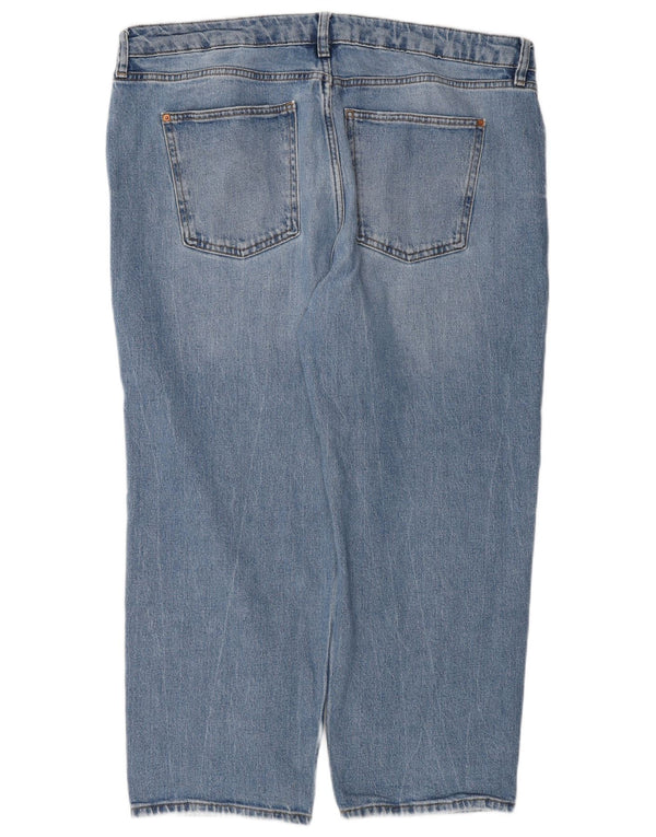Marks & Spencer Damen-Jeans mit hoher Taille, kurz geschnitten, UK 18, XL, W38, L27, Blau