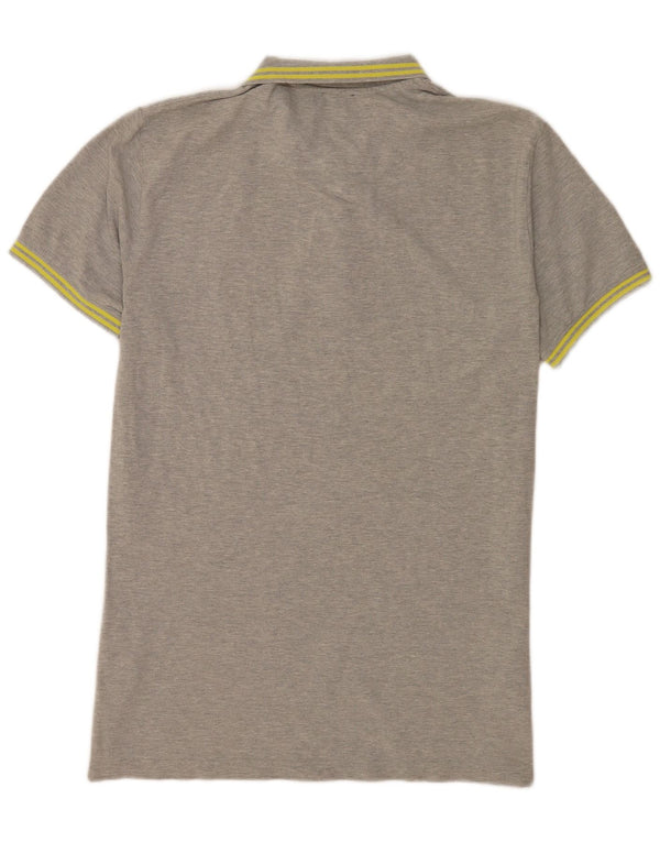 Diesel Herren Poloshirt XL grau gestreift aus Baumwolle