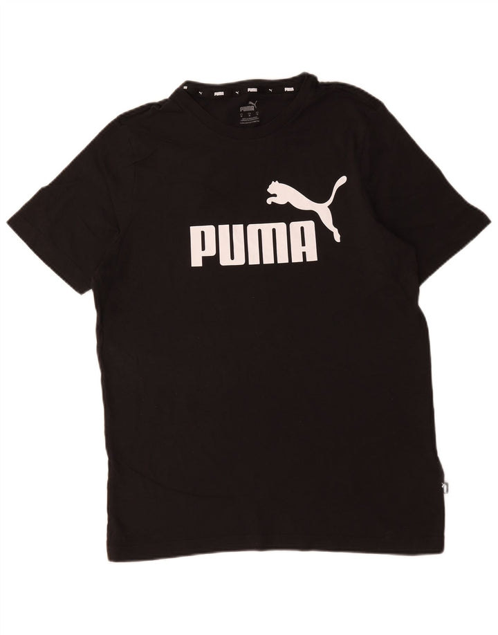 Puma Herren Grafik T-Shirt Top Mittelschwarz Baumwolle