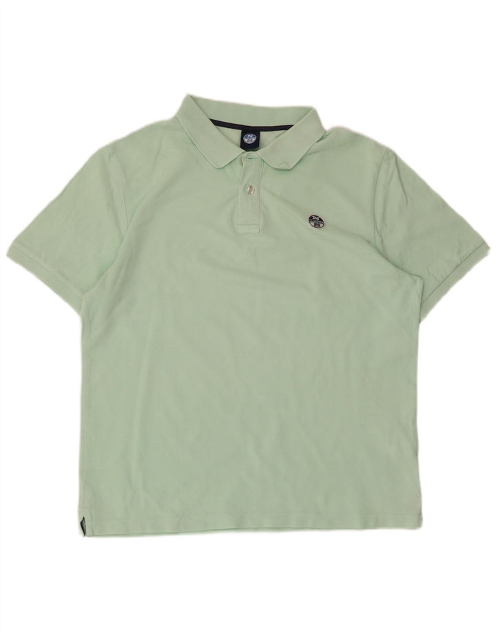 North Sails Herren-Poloshirt aus mittelgrüner Baumwolle