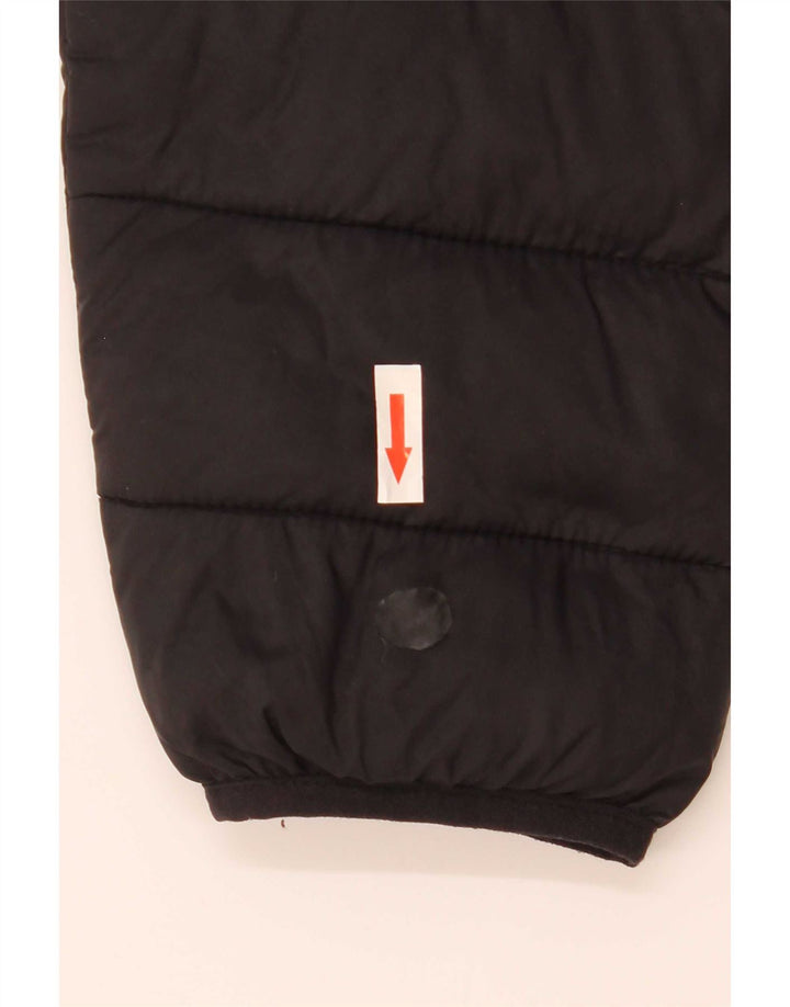 Napapijri wattierte Herrenjacke mit Kapuze, UK 38, Mittelschwarz, Farbblock