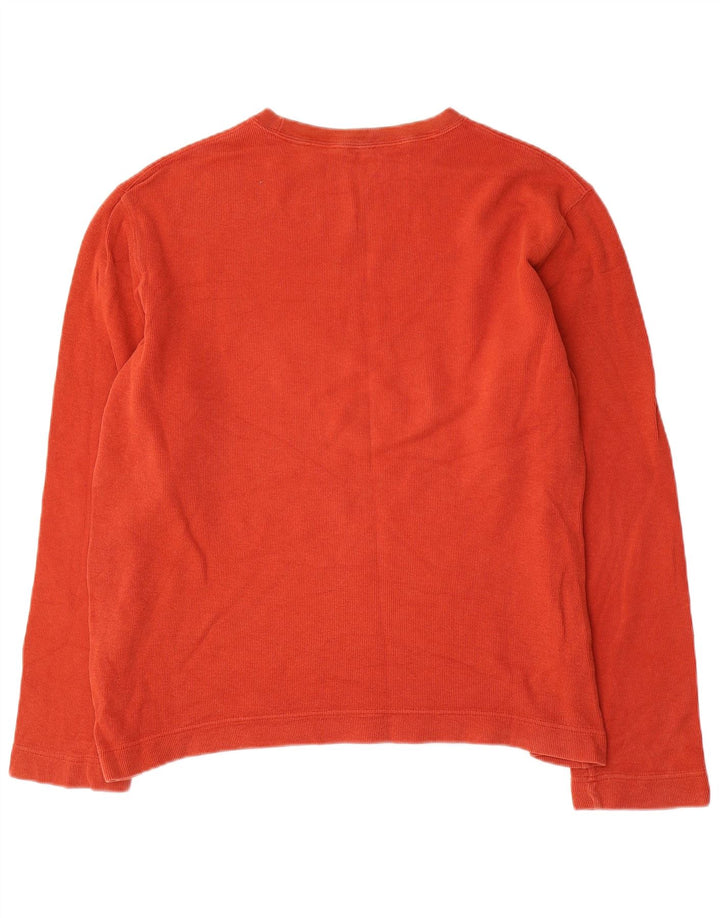Gap Herren-Oberteil, langärmelig, groß, Orange, Baumwolle