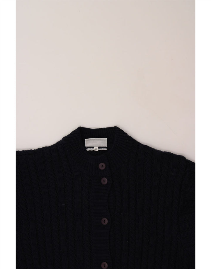 MARIA JOSE Womens Cardigan Sweater IT 42 Medium Navy Blue Wool Vintage Maria Jose and Second-Hand Maria Jose from Messina Hembry 