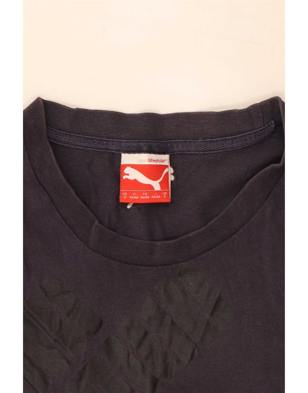 Puma Herren Grafik T-Shirt Top Small Marineblau